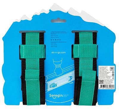 Превью  Стяжка для горных лыж и палок SKI-N-GO (Пара) Green 60-95 (643VZ-TL17_BLGR)
